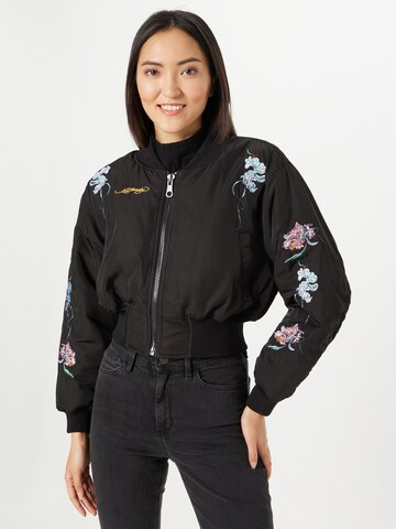 Ed Hardy Jacke in Schwarz: Vorderseite