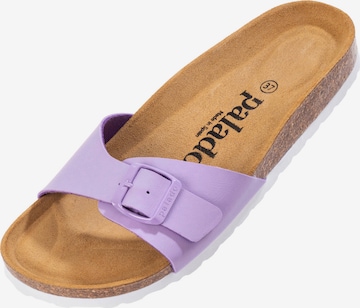 Palado Mules 'Malta Matt' in Purple: front