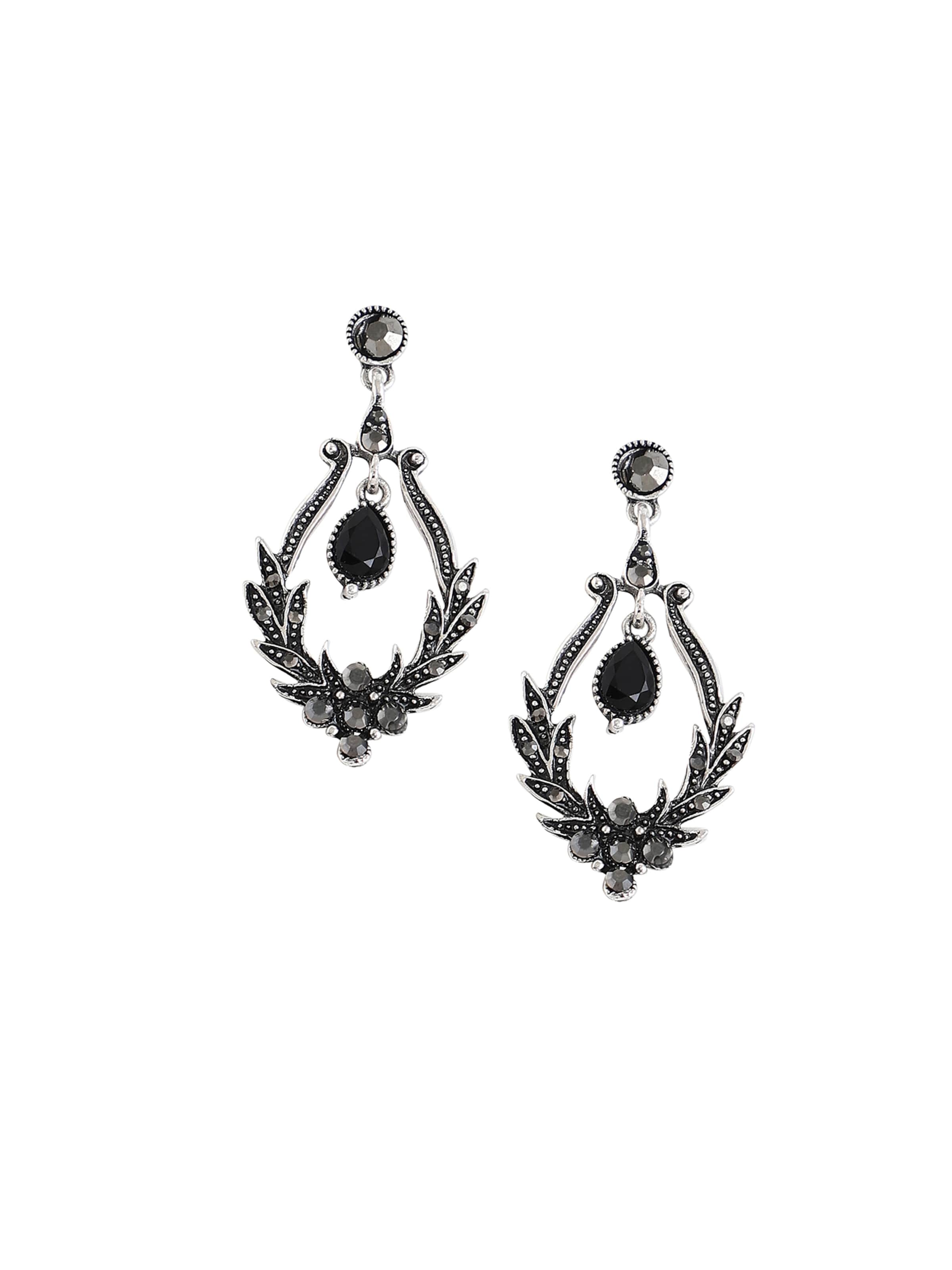 SOHI Серьги 'Cristal' в Черный: спереди