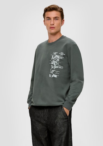 s.Oliver Sweatshirt in Groen: voorkant