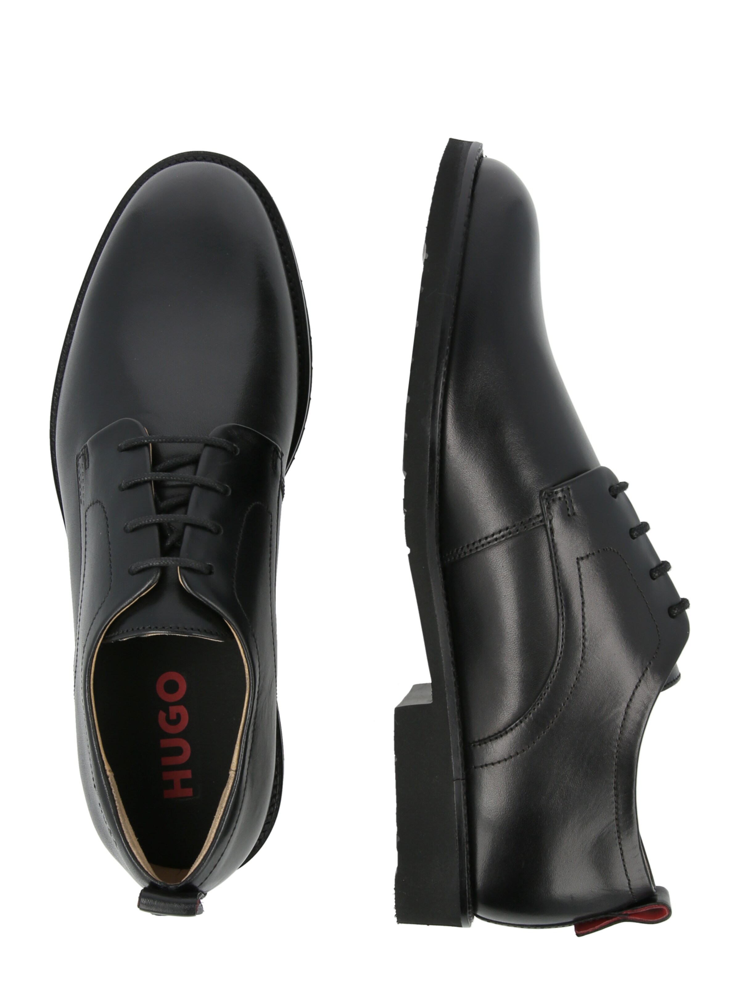 HUGO Buty sznurowane 'Ginsby' w kolorze czarny