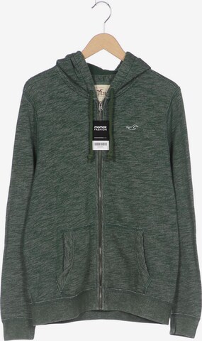 HOLLISTER Sweatshirt & Zip-Up Hoodie in L in Green: front