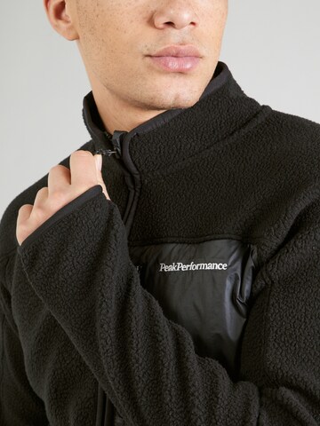 PEAK PERFORMANCE Funktionsfleecejacke in Schwarz
