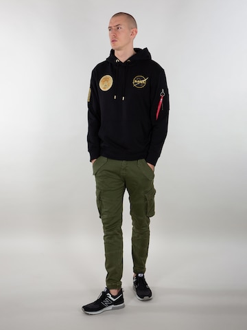 ALPHA INDUSTRIES Mikina 'Nasa Voyager' – černá