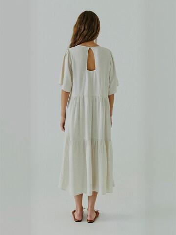 NORR Dress ' Linne ' in Beige