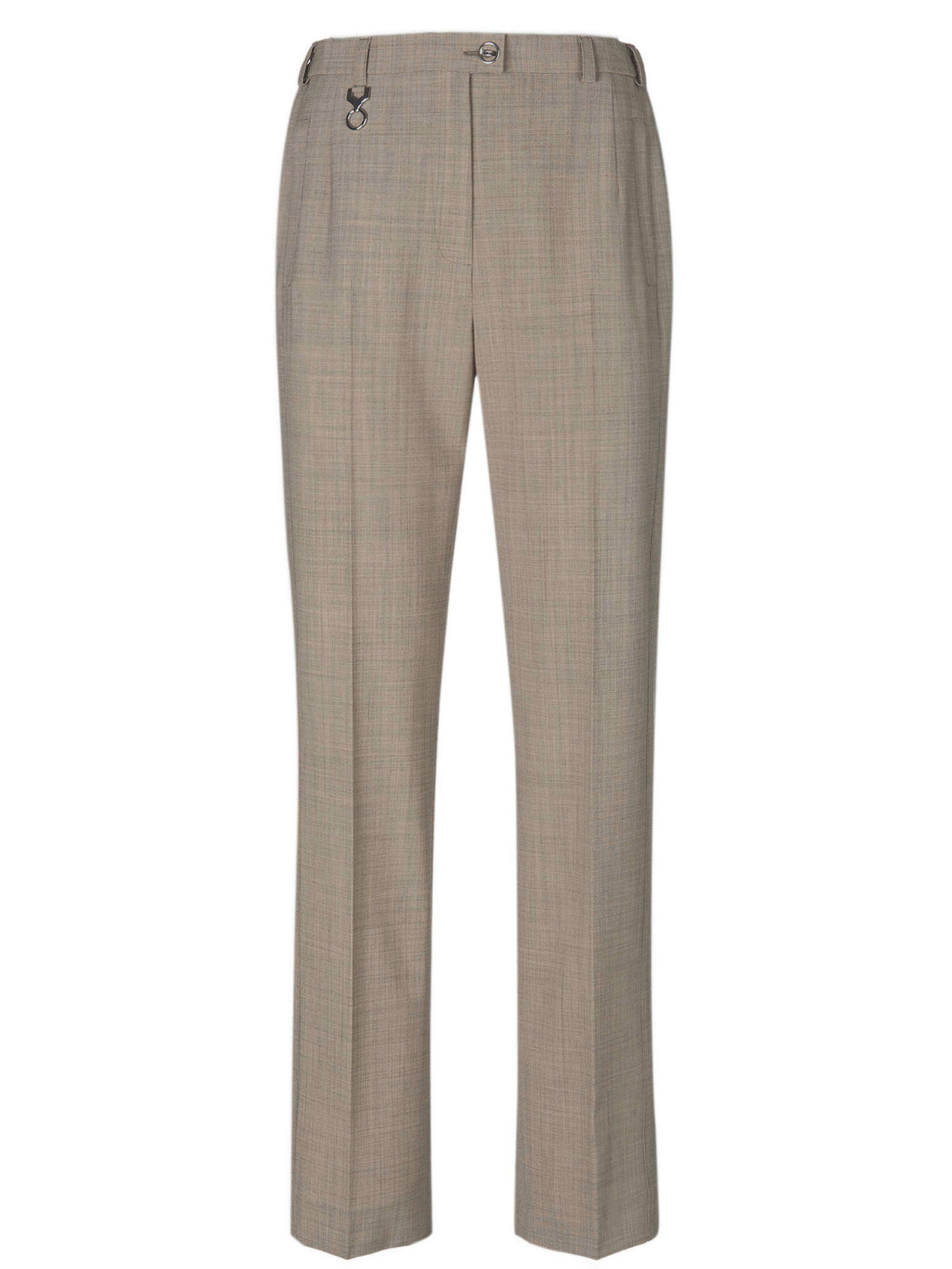 Regular Pantalon à plis 'Anna' Goldner en marron : devant