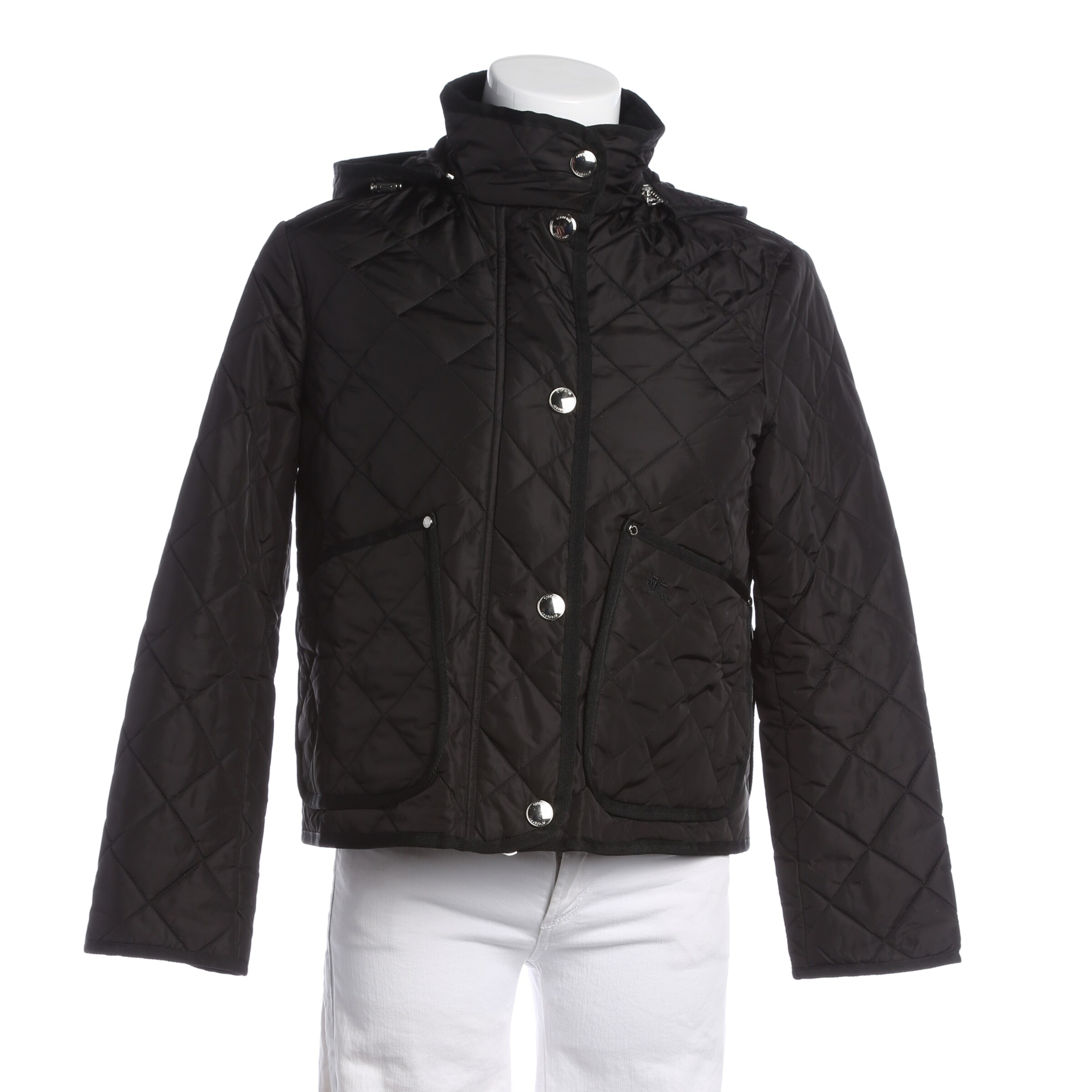 BURBERRY Übergangsjacke S in Schwarz: Vorderseite