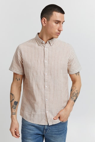 INDICODE JEANS Regular fit Button Up Shirt 'IDHANK' in Beige: front