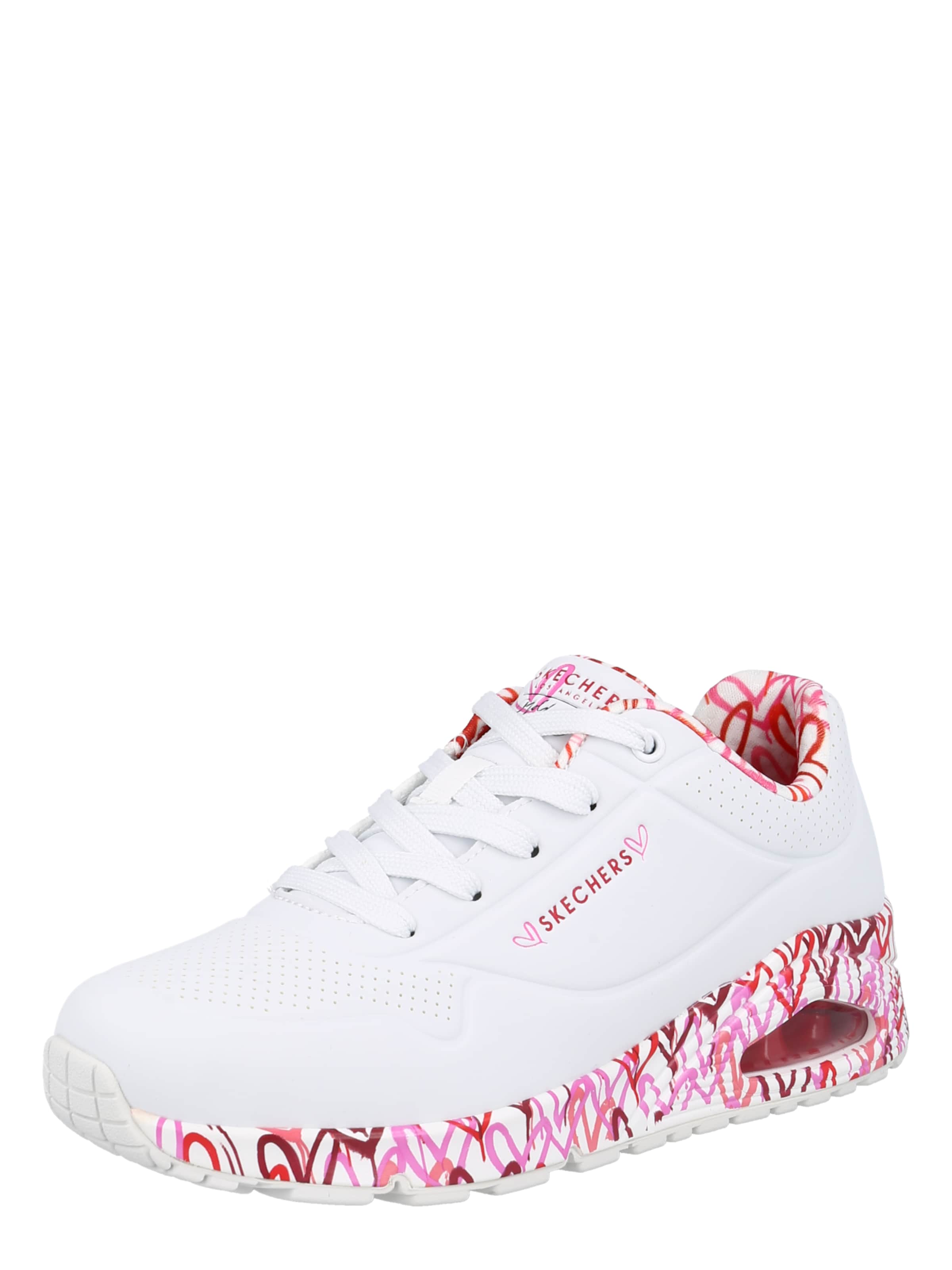 Baskets basses 'Loving Love' SKECHERS en blanc : devant