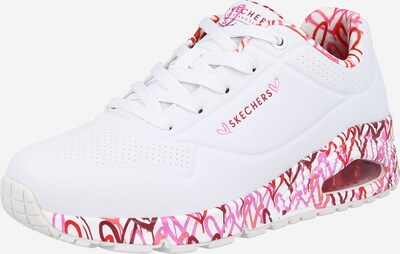 SKECHERS Baskets basses 'Loving Love' en violet / rose / rouge / blanc, Vue avec produit