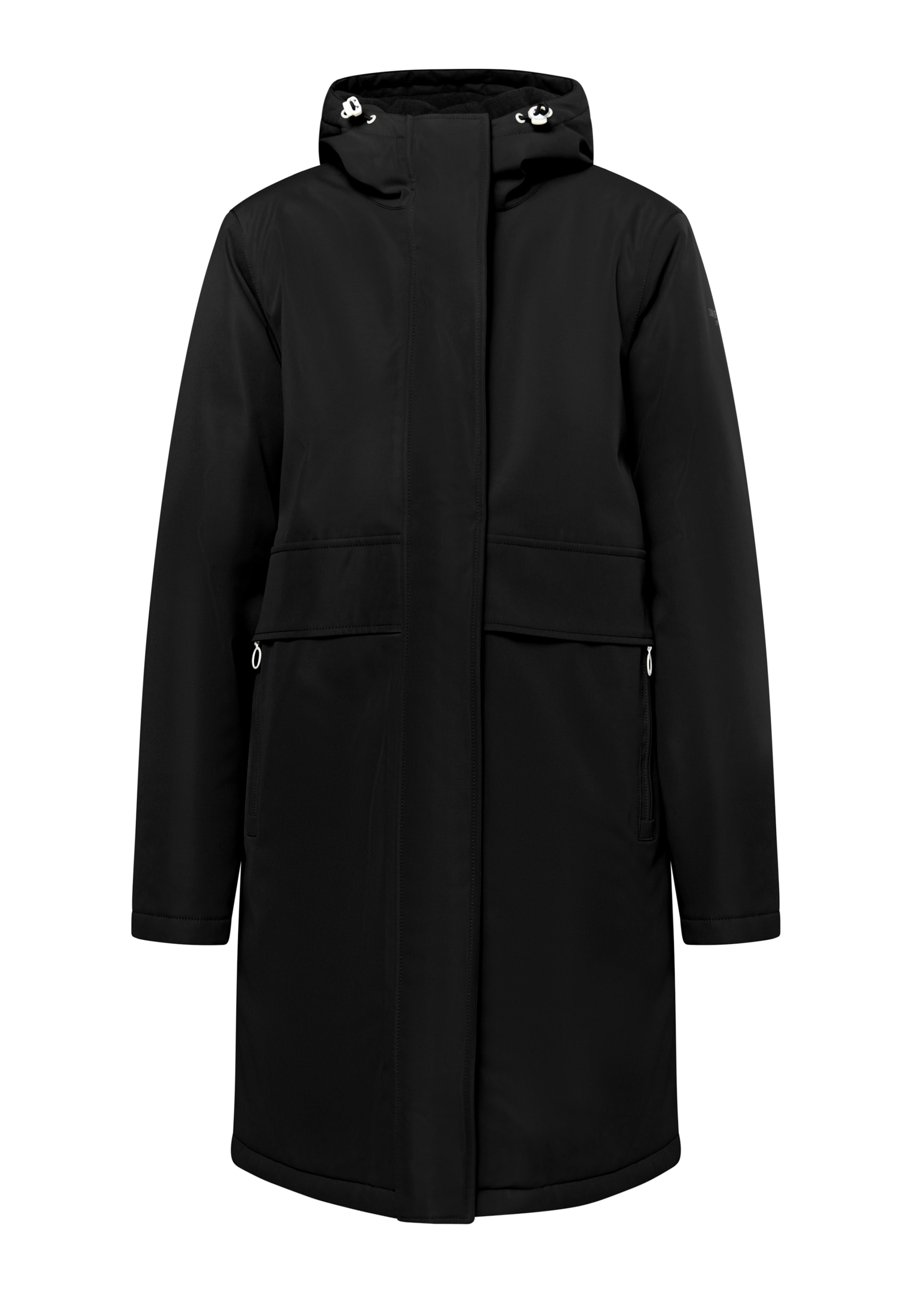 DreiMaster Maritim Functionele mantel 'Boundry' in Zwart: voorkant