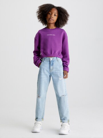 Calvin Klein Jeans Sweatshirt in Purple