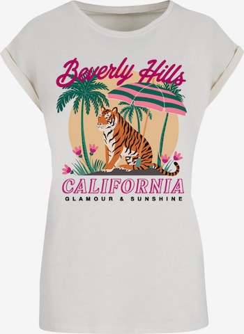 T-shirt 'Beverly Hills California Glamour Summer' F4NT4STIC en beige : devant