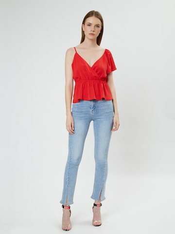 Influencer Top in Rot