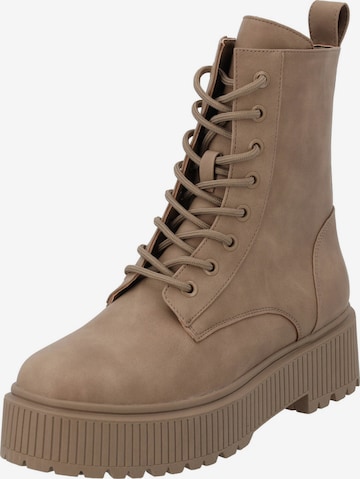 Bottines à lacets Palado en beige : devant