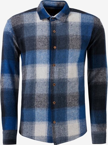 Buratti Regular fit Button Up Shirt in Blue: front