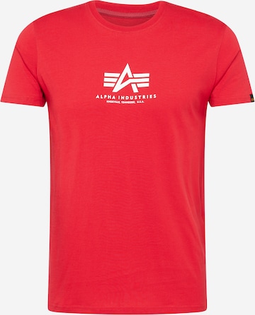T-Shirt ALPHA INDUSTRIES en rouge : devant