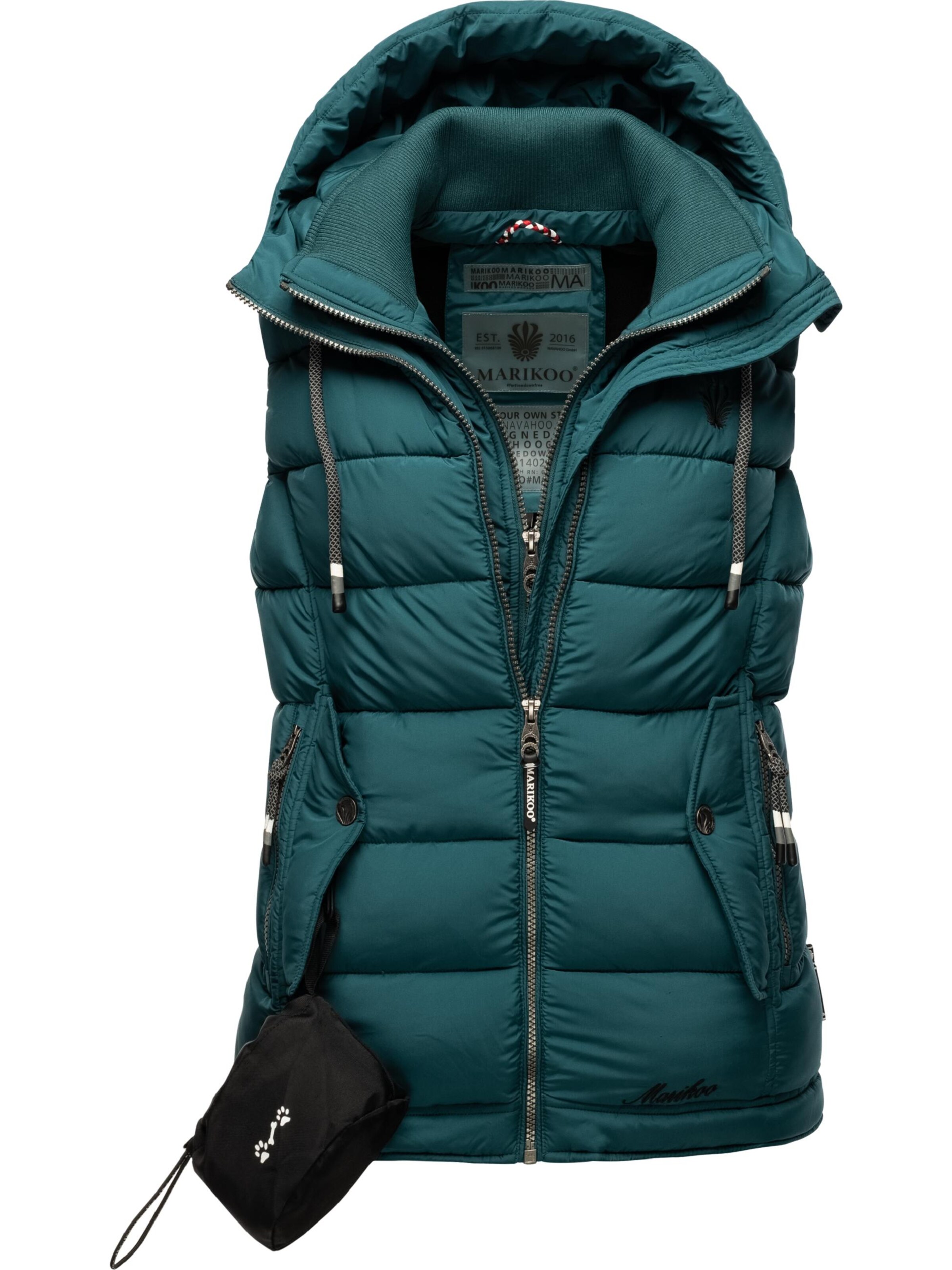 MARIKOO Weste 'Taisaa' in Grün: Vorderseite