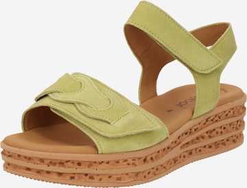 GABOR - Sandalias en verde: frente