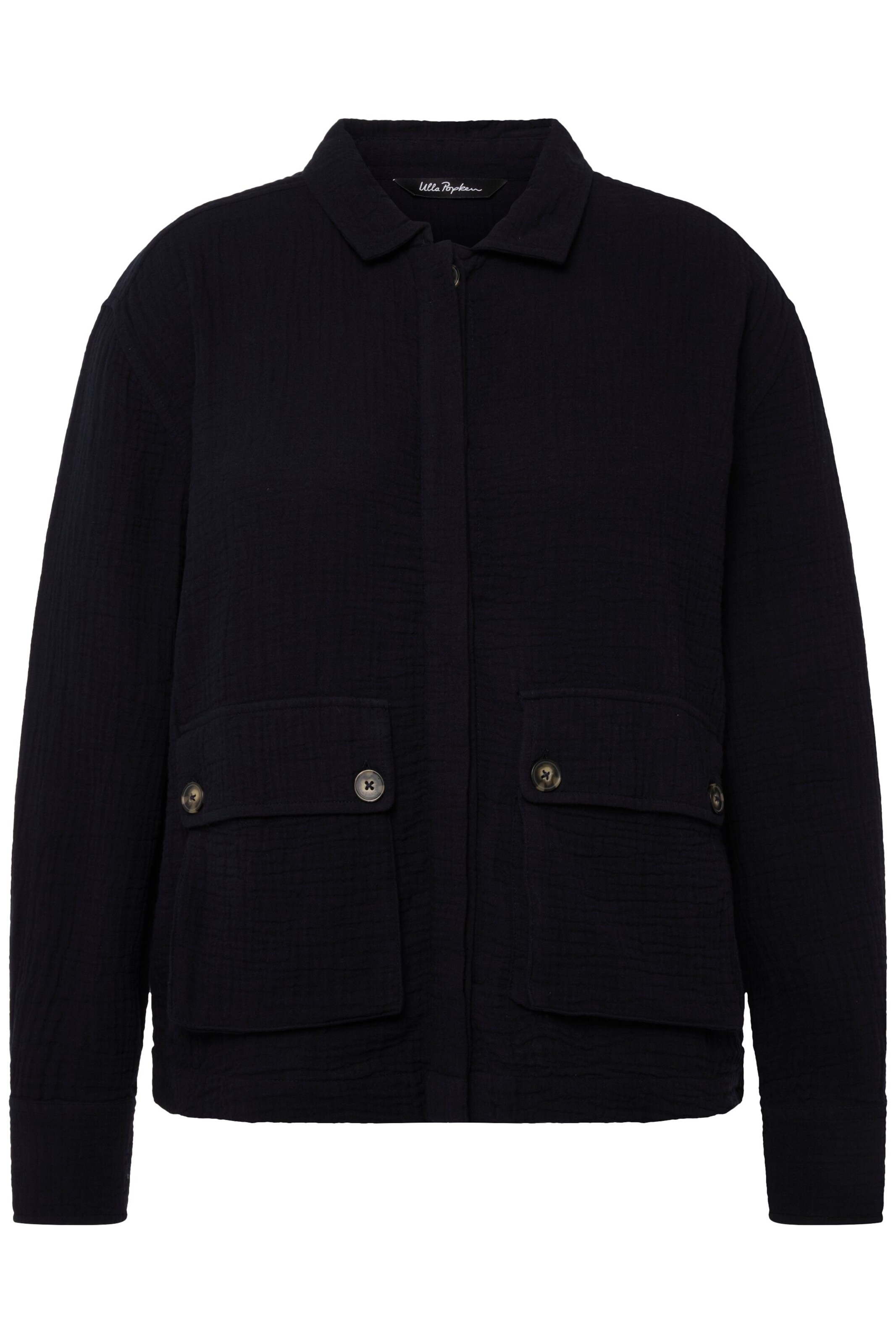 Ulla Popken Between-season jacket in Blue: front