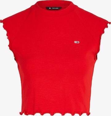 Tommy Jeans Shirt 'Essential' in Rood: voorkant