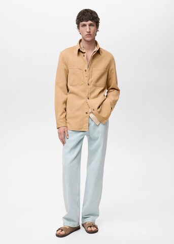 MANGO MAN Regular Fit Hemd 'Jay' in Beige