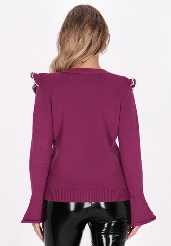 faina Knit cardigan in Purple