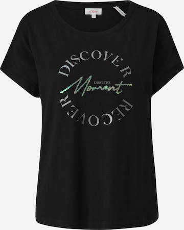 T-shirt s.Oliver en noir : devant