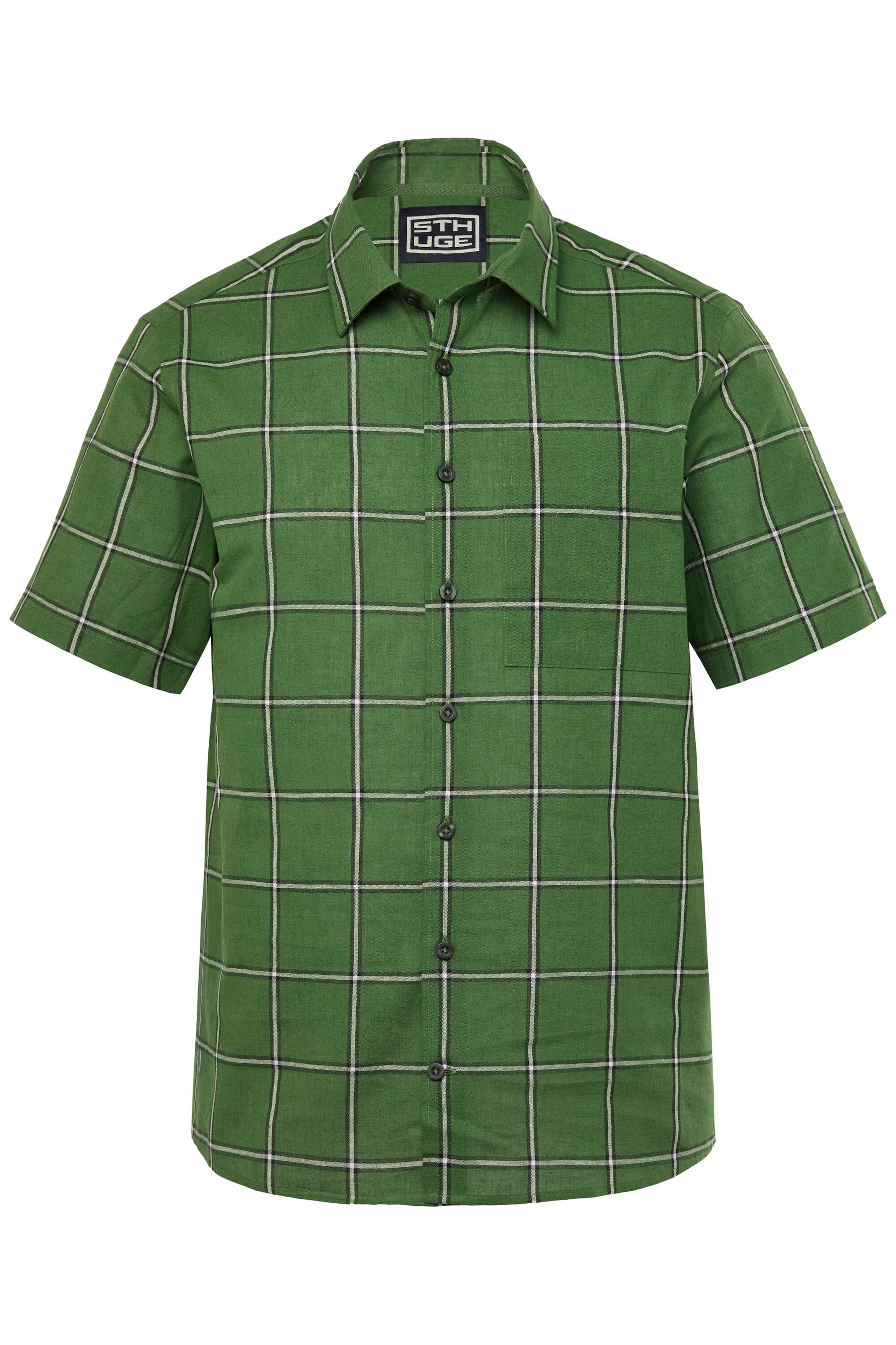 STHUGE Regular fit Overhemd in Groen: voorkant