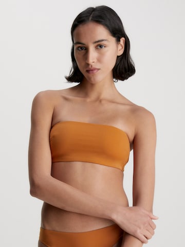 Calvin Klein Swimwear Bandeau Bikinitop in Oranje: voorkant