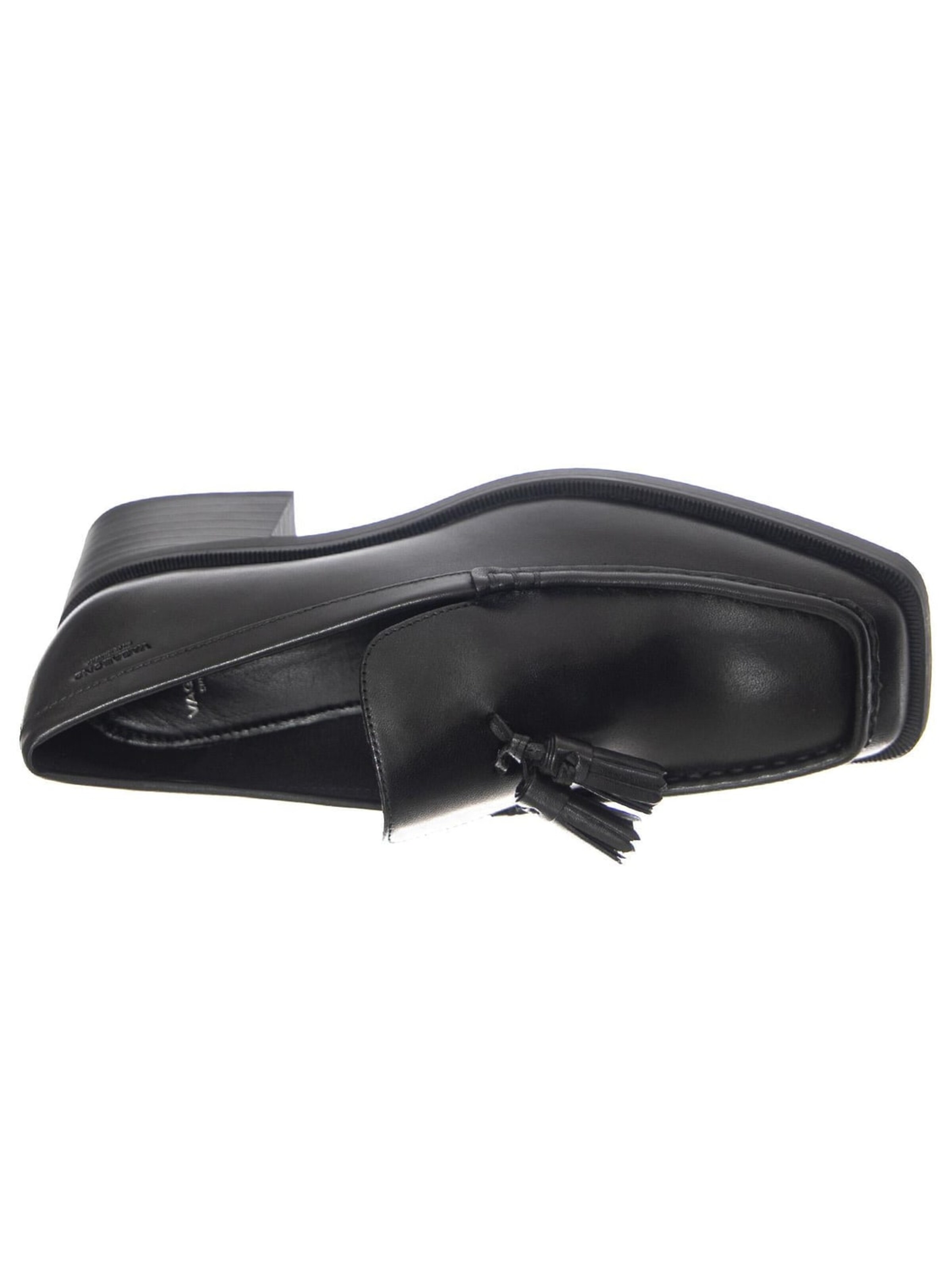 Mocassin 'W' Blanca Black Cow Leather Shoes' Vagabond en noir