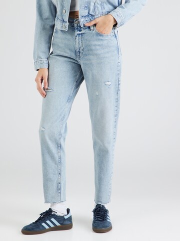 Calvin Klein Jeans Tapered Jeans in Blauw: voorkant