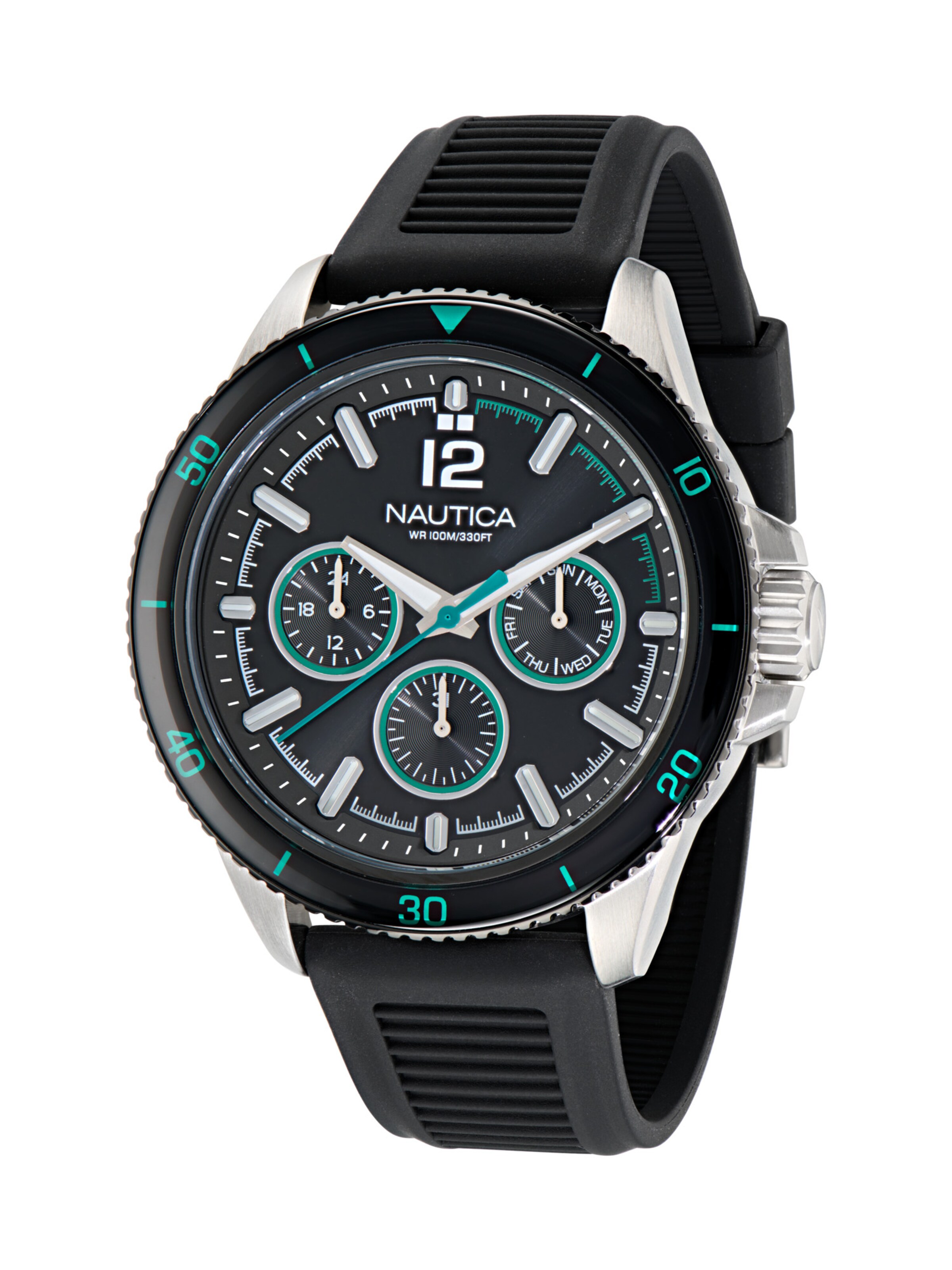 Montre à affichage analogique 'WINDROSE ' NAUTICA en argent : devant