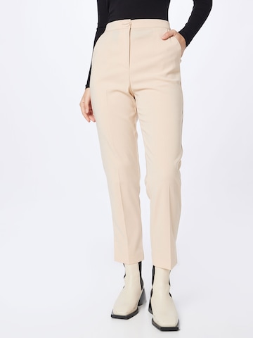 PATRIZIA PEPE Regular Pleated Pants in Beige: front