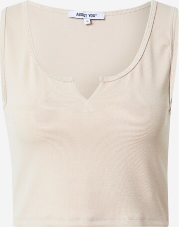 ABOUT YOU Top 'Manja' in Beige: front