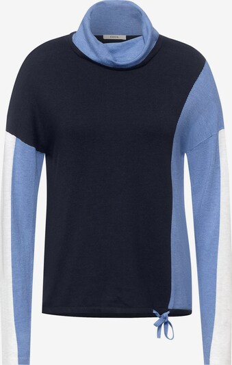 CECIL Sweater in Smoke blue / Night blue / White, Item view