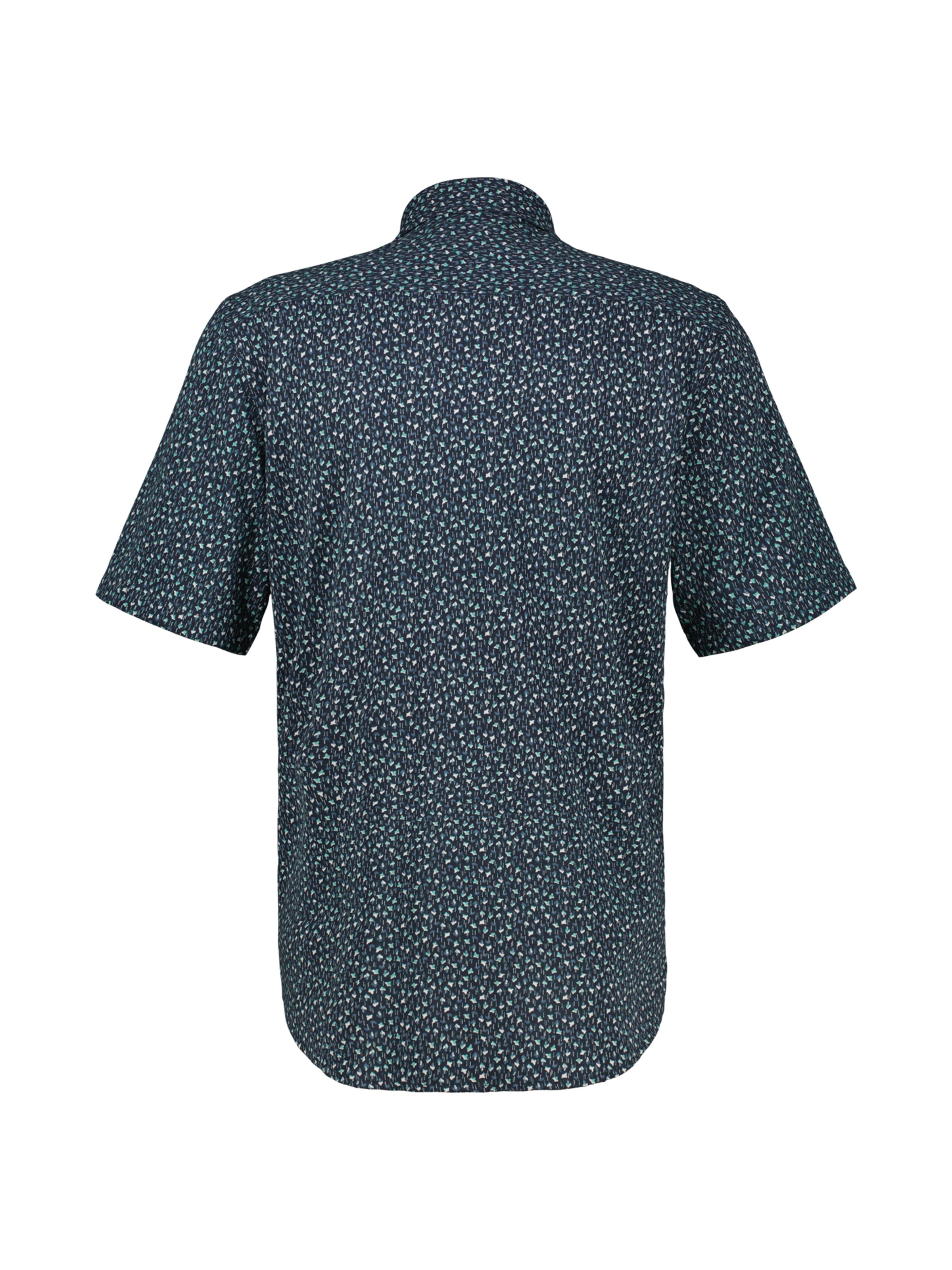 LERROS Slim Fit Jerseyhemd für Herren, sommerlich gemustert in Blau