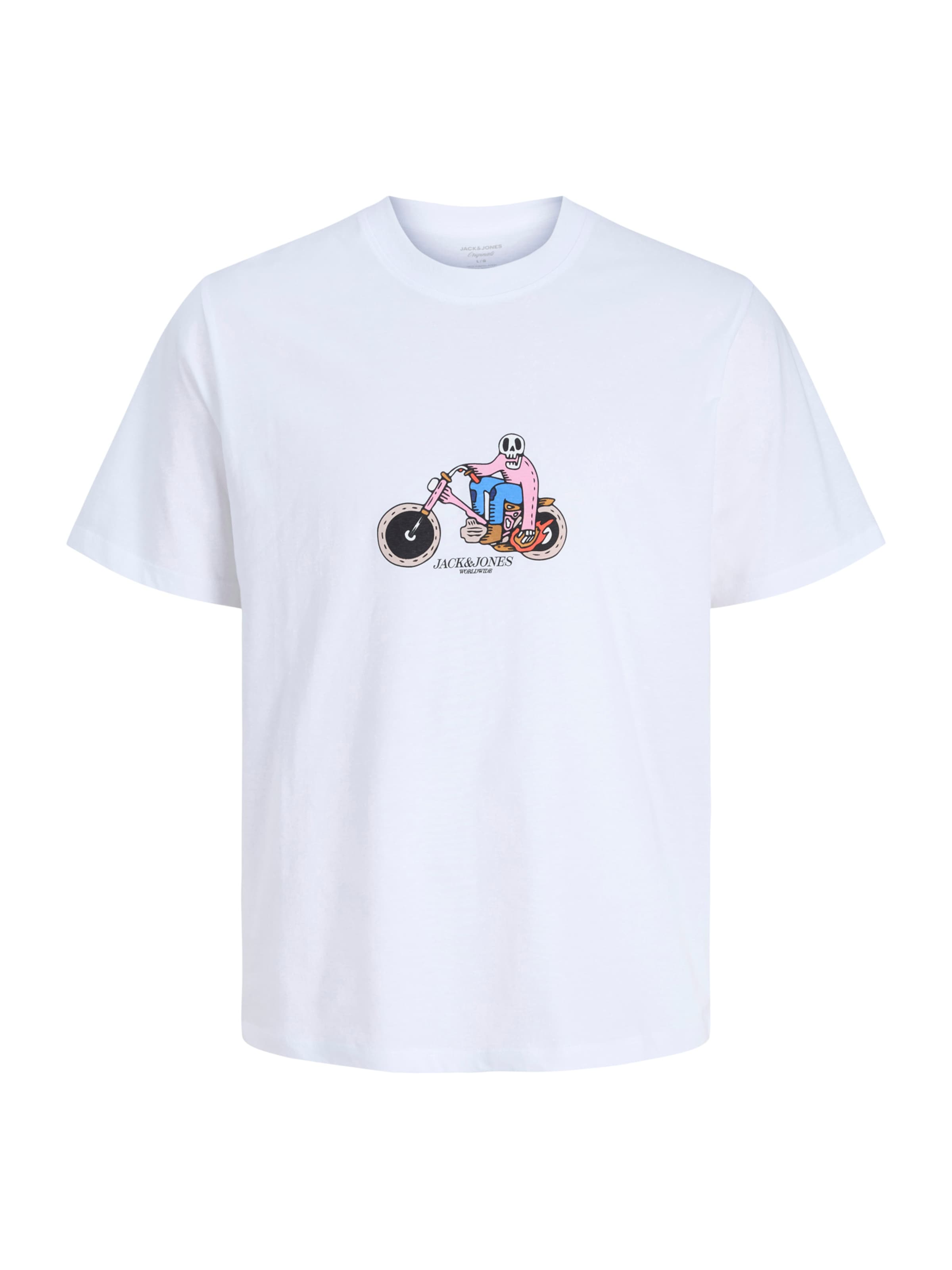 Jack & Jones Plus Shirt 'JORCATSKILLS' in White: front