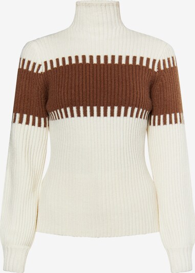 DreiMaster Klassik Sweater 'Casnagie' in Brown / Wool white, Item view
