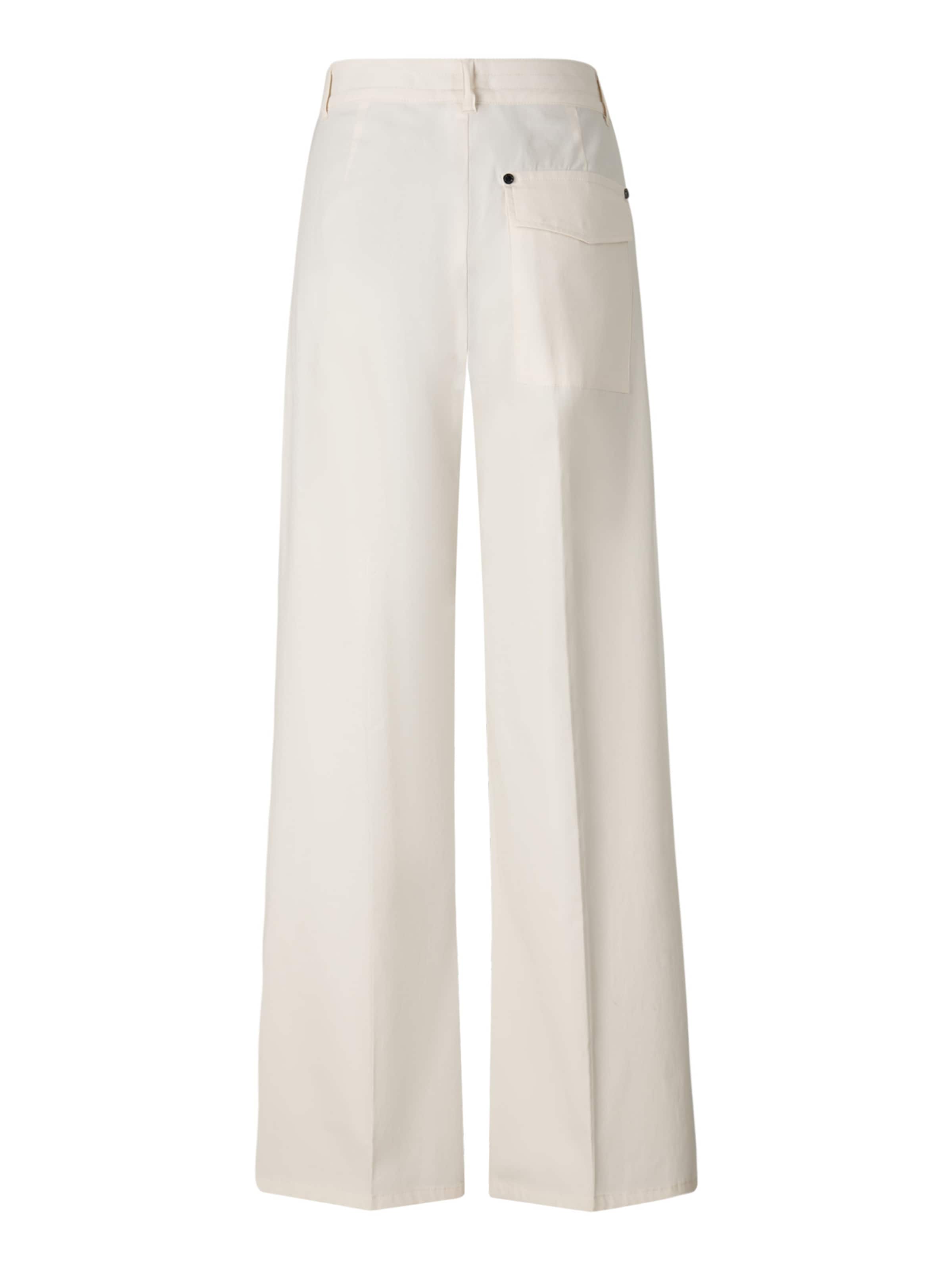 BOGNER Wide leg Pleat-front trousers 'Amy' in White