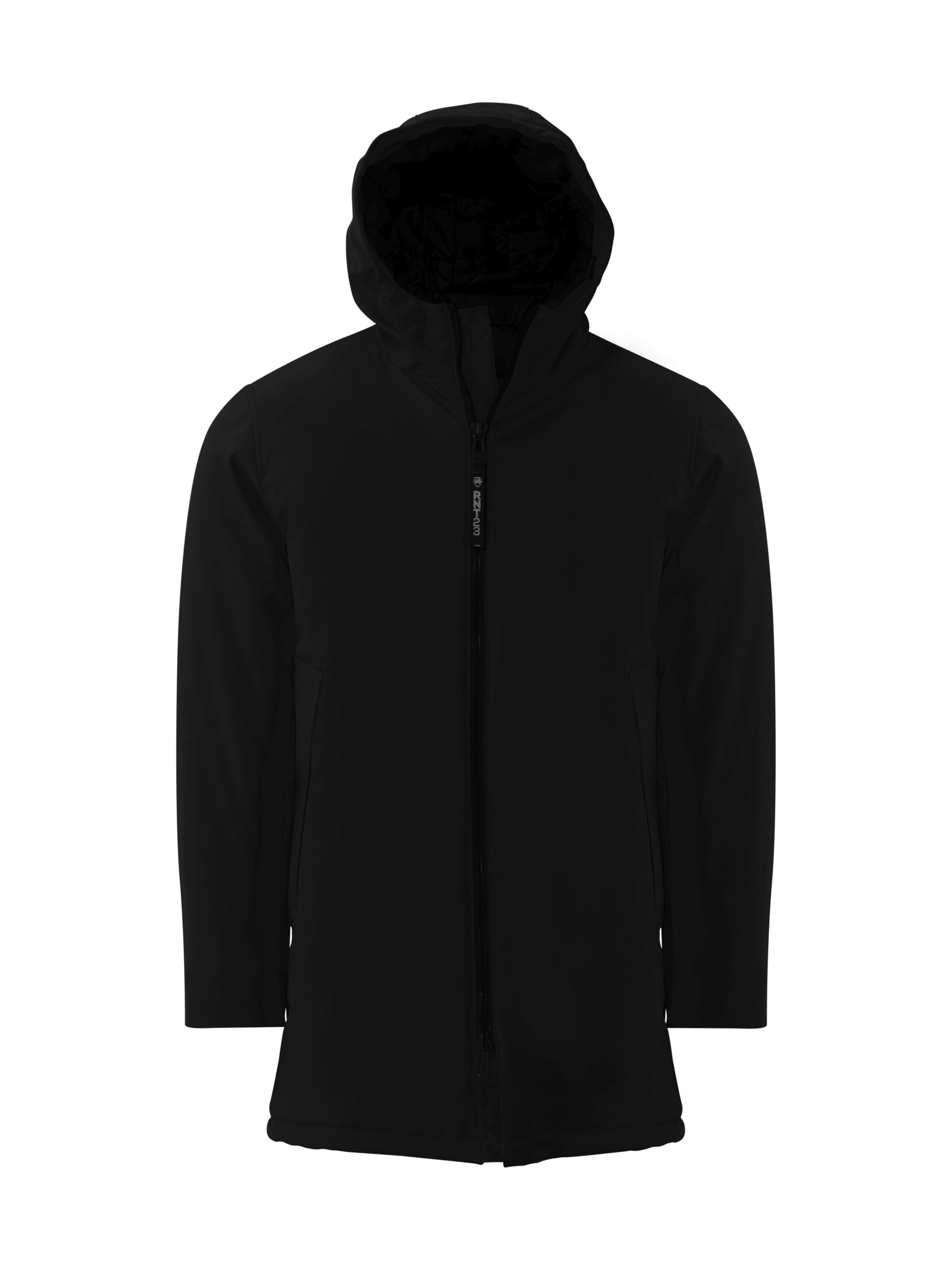 Ron Tomson Winterjacke, Model trägt Größe M in Schwarz: Vorderseite