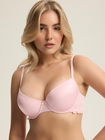 ESOTIQ - Push-up Sujetador 'Bügel-BH Allisia, glatte Cups' en rosa: frente