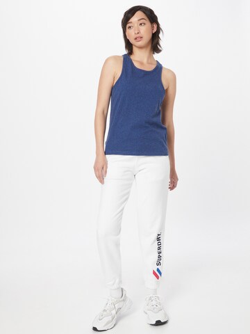 Effilé Pantalon Superdry en blanc