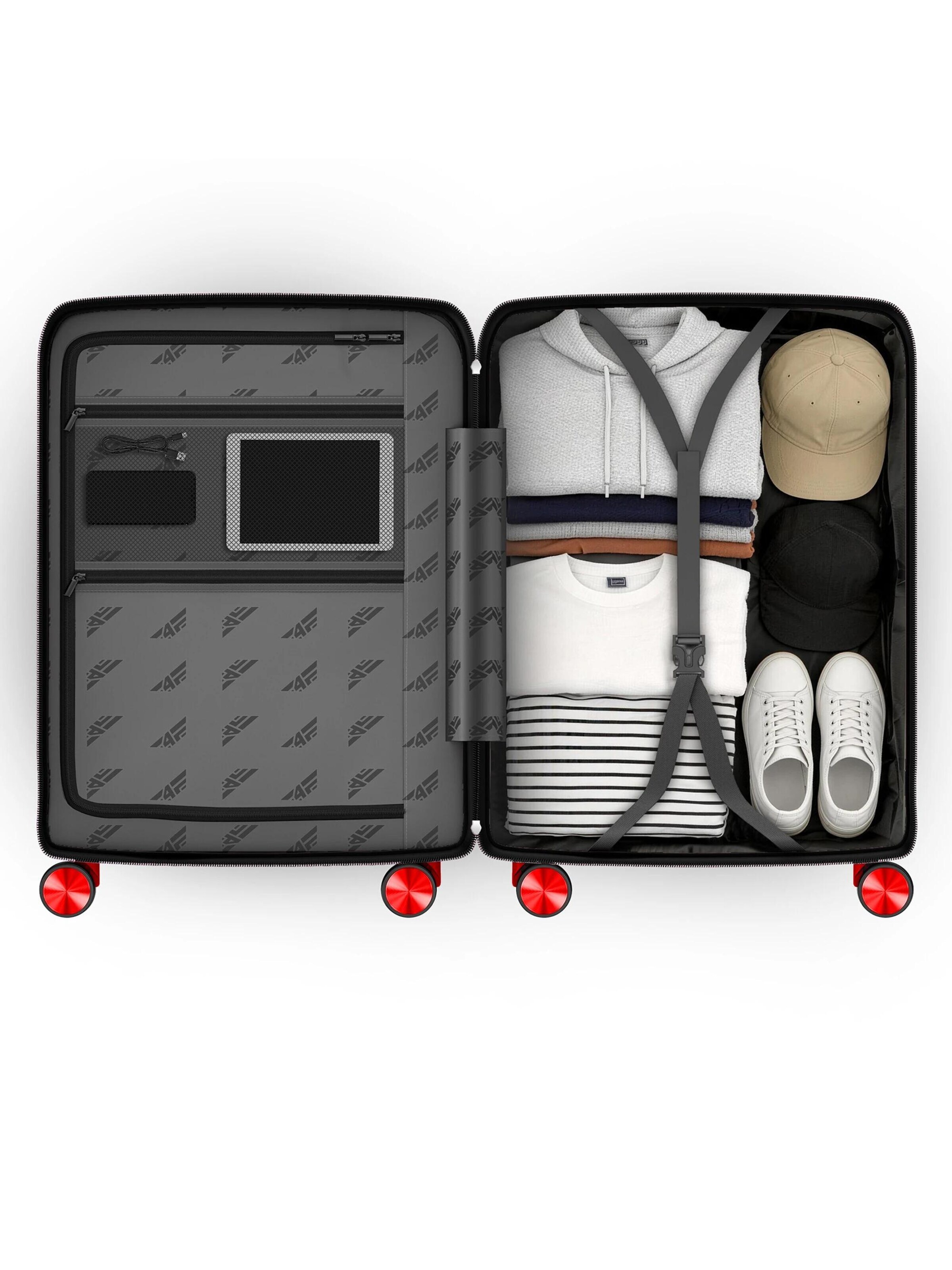 4FLY Suitcase Set 'Linea Lux' in Red
