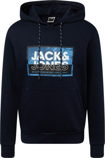 JACK & JONES Sweatshirt 'LOGAN' in beige / blau / nachtblau / weiß, Produktansicht