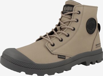 Palladium Lace-Up Boots 'Pampa' in Beige: front