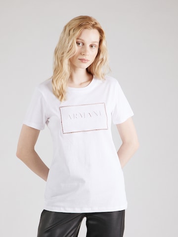 T-shirt ARMANI EXCHANGE en blanc : devant