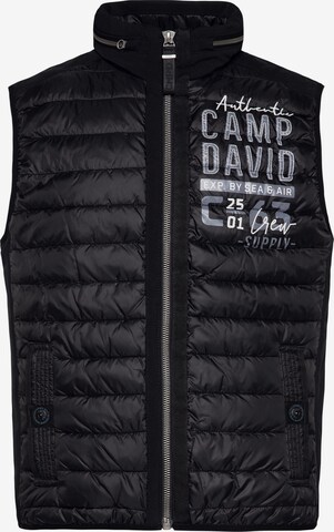 CAMP DAVID Bodywarmer in Zwart: voorkant