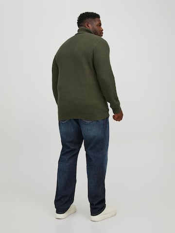 Jack & Jones Plus Pullover 'CARLOS' in Grün