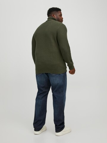 Jack & Jones Plus Sweater 'CARLOS' in Green